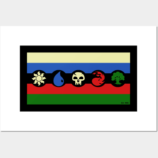 The National Flag of WUBRGania! | MTG Mana Color Design Posters and Art